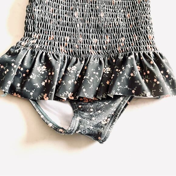 Rylee + Cru Girls Smocked Floral Swimsuit - 12-18 Months - Picture 5 of 9